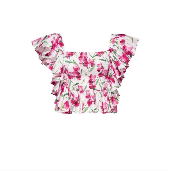 $310 NWT Misa 'Karma' Top in Spring Fuchsia - Picture 4 of 7